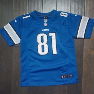 Nike Detroit Lions Johnson 81 On Field Jersey